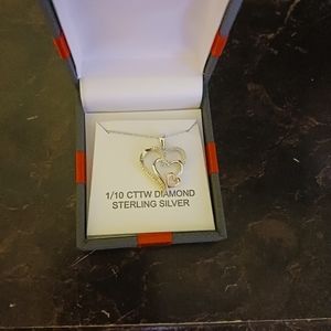 3 heart Sterling silver necklace